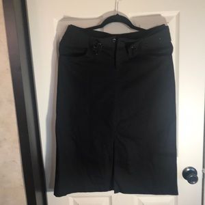 Anthropologie front black skirt